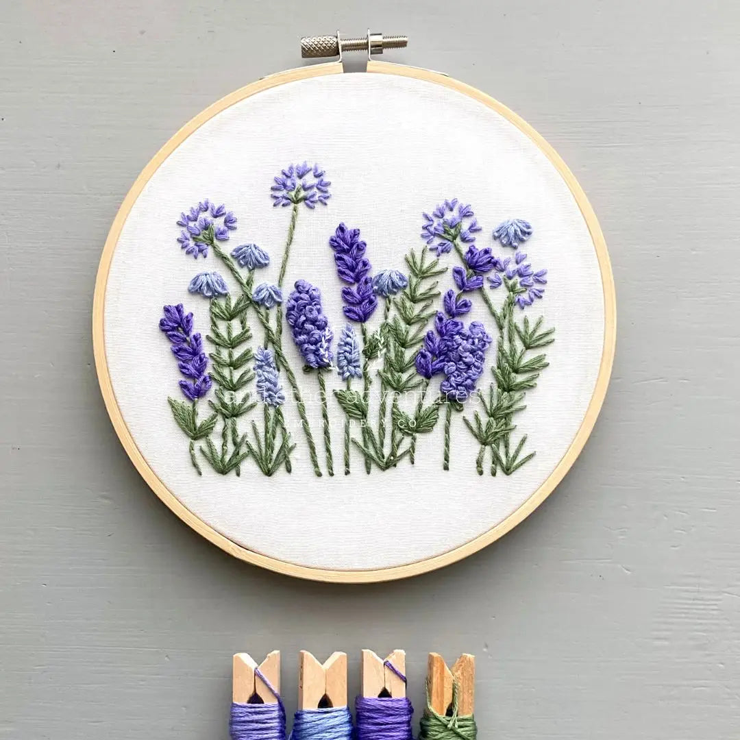 Embroidery Kit - Purple Meadow