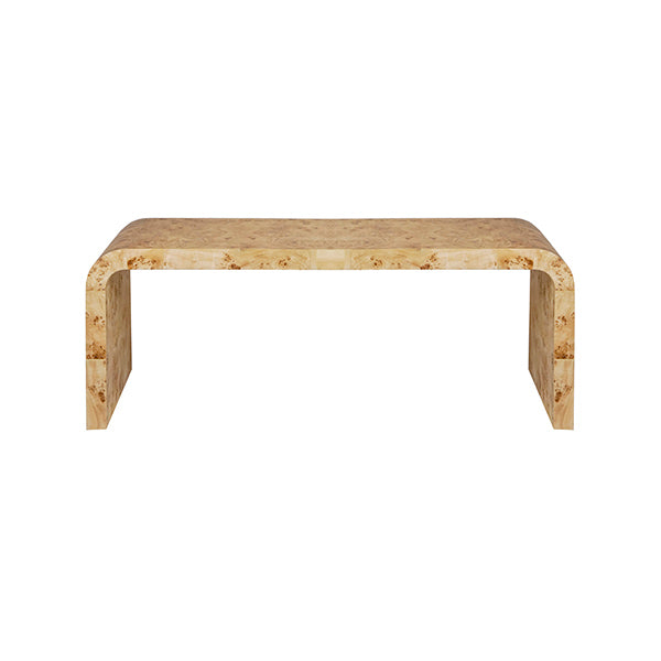 Burl Wood Waterfall Coffee Table