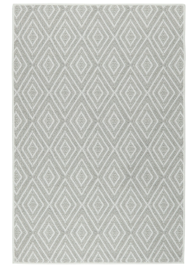 Diamond Platinum/White Machine Washable Rug 3x5