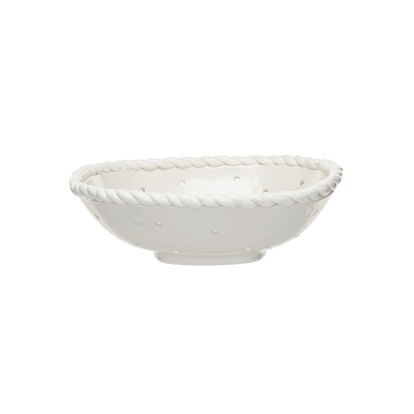 Stoneware Colander w/ Twist Edge