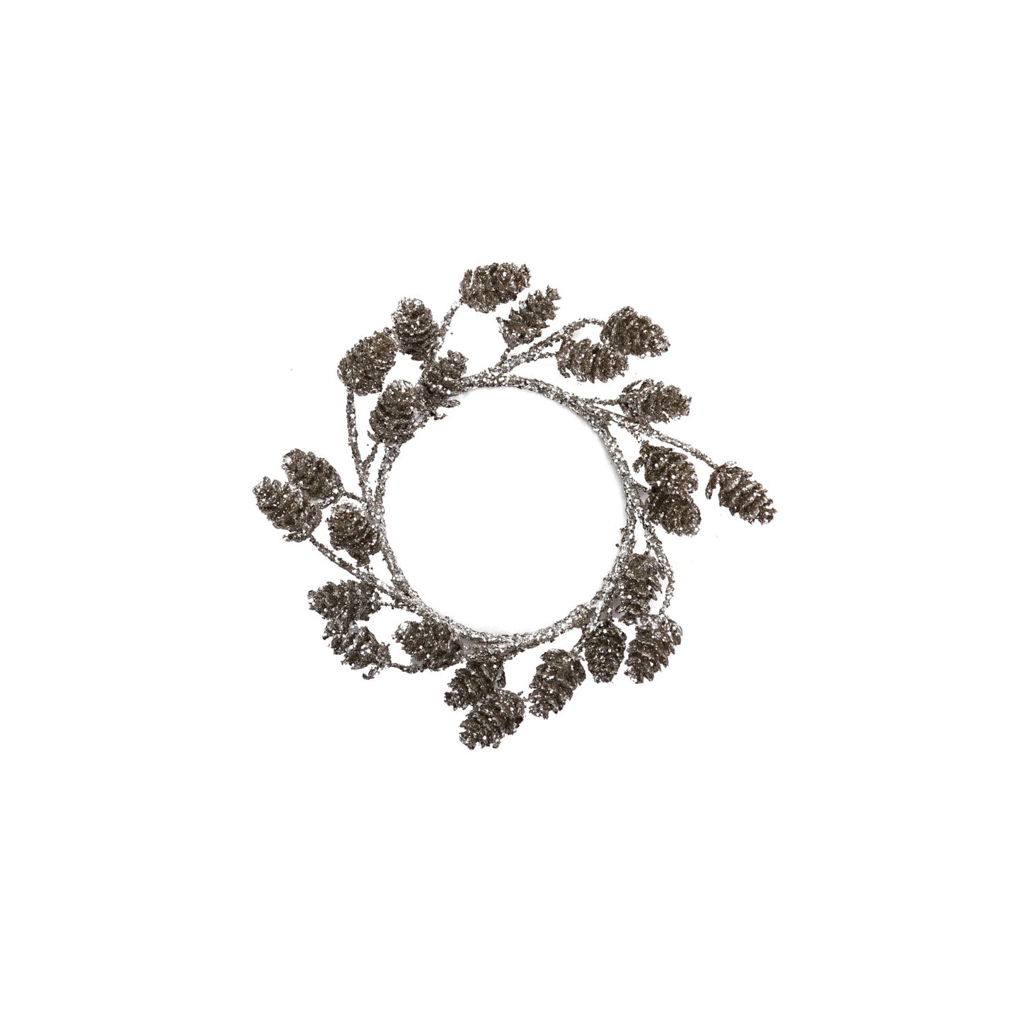 Round Plastic Pinecone Wreath