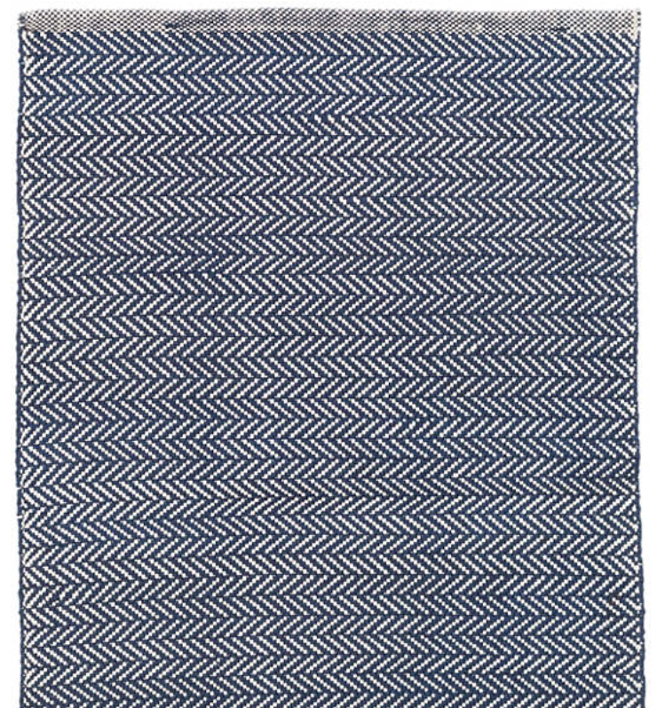 Herringbone Navy 2x3
