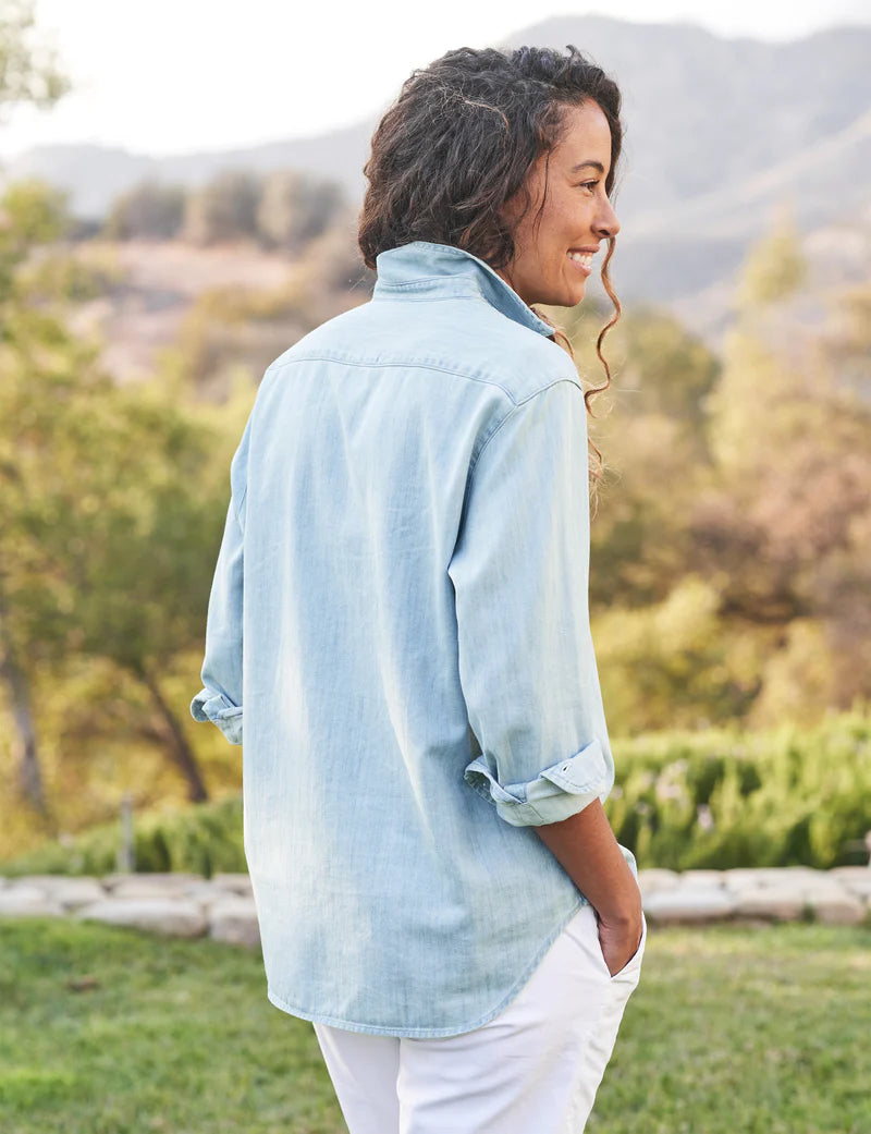 Eileen Relaxed Button - Up Shirt Classic Blue