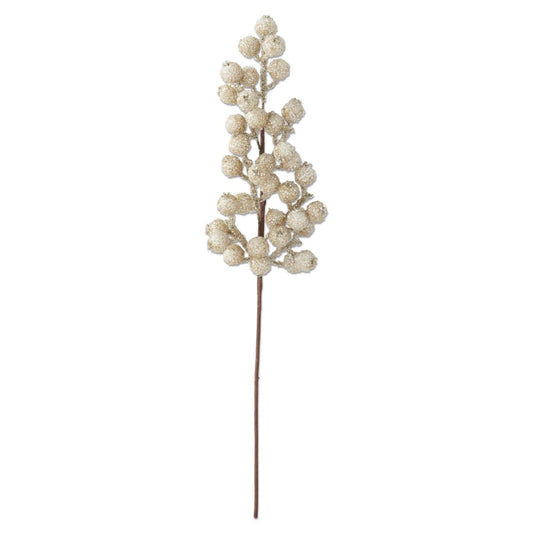 Champagne Glittered Berry Stem