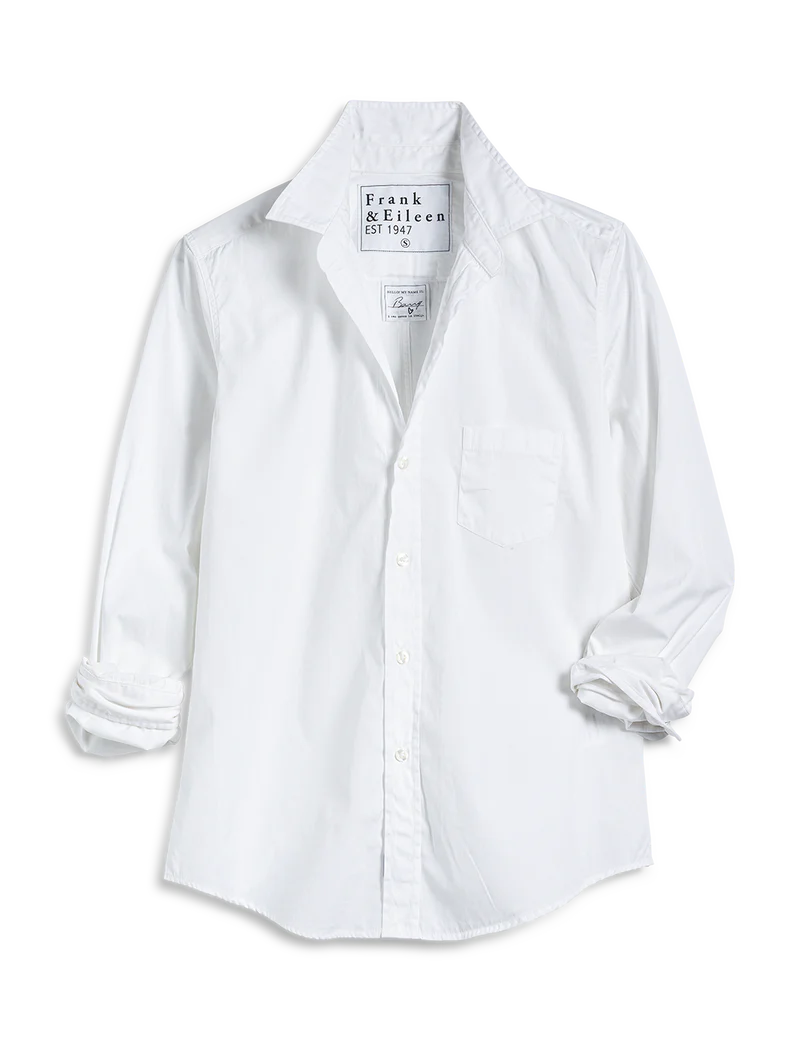 Barry Woven Button Up - White