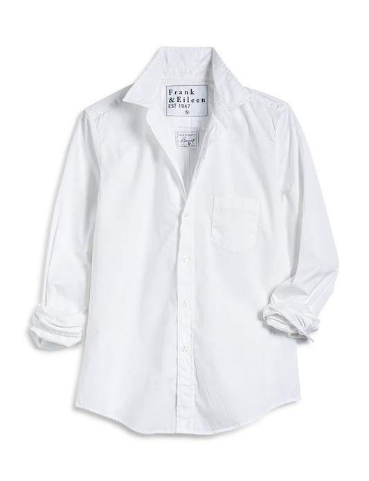 Barry Woven Button Up - White