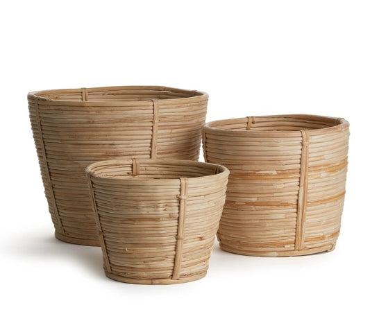 Cane Rattan Tapered Baskets