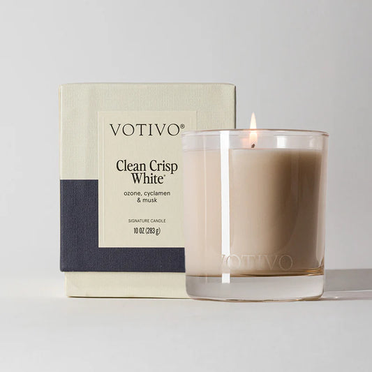 Clean Crisp White Votivo 10oz Candle