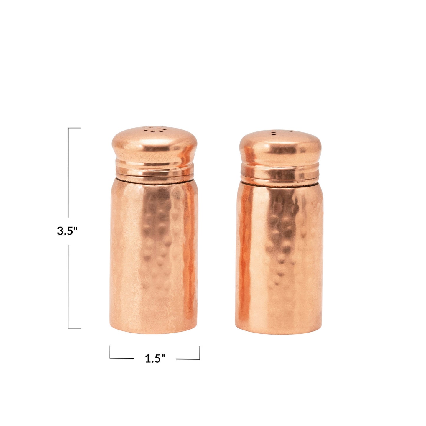 Hammered Salt and Pepper Shakers