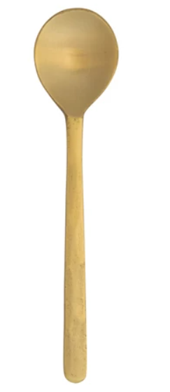 Brass Spoons With Sculpted Handle