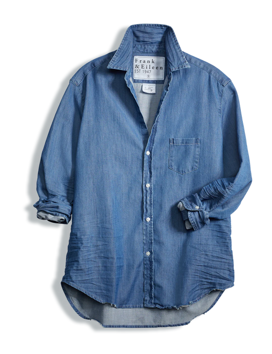 Eileen Relaxed Button-Up - Vintage Stonewashed Indigo