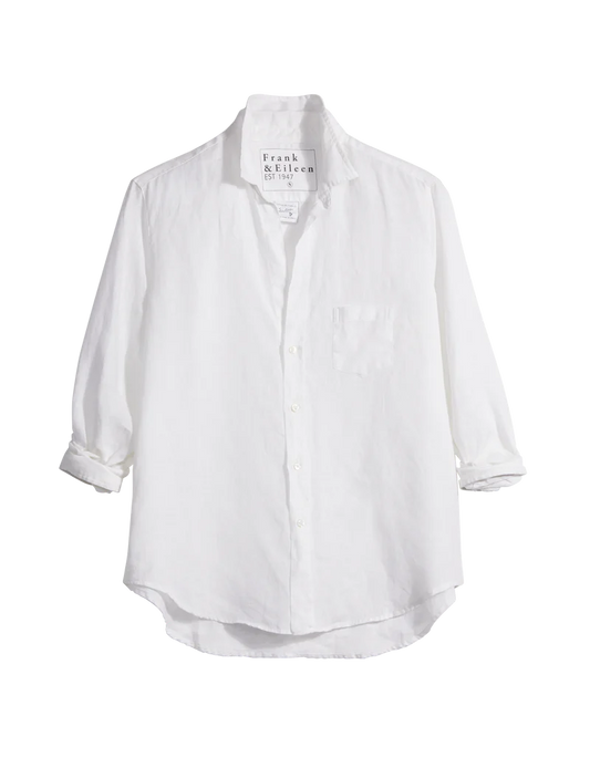 Eileen Woven Button Up - White