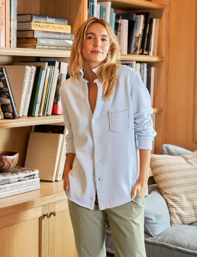 Eileen Relaxed Button Up Triple Fleece Shirt