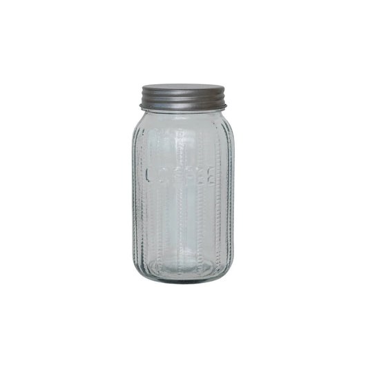 Embossed Glass Coffee Container