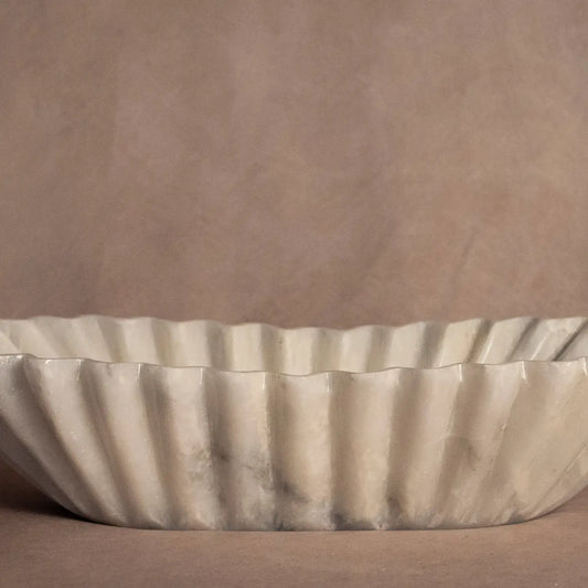 Fluted Marble Bowl