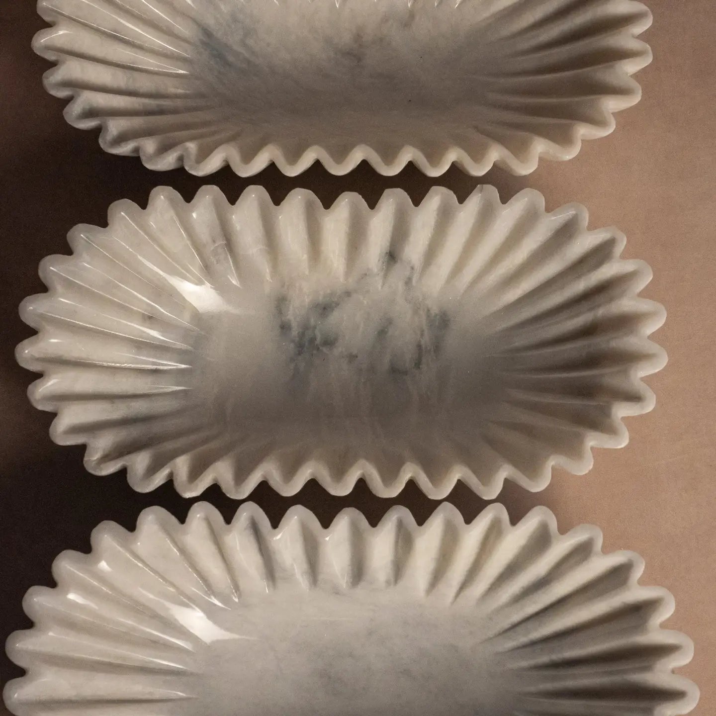 Fluted Marble Bowl
