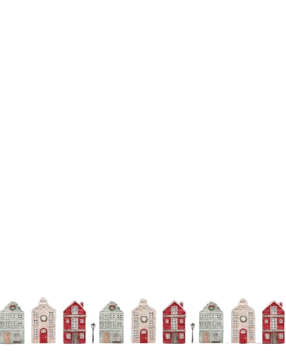 Christmas Village Tea Towel