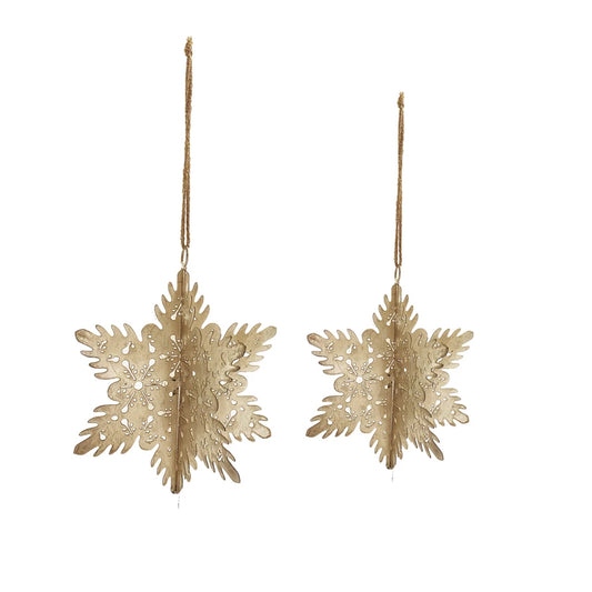Metal 3D Snowflake Ornament