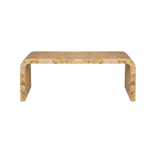 Burl Wood Waterfall Coffee Table