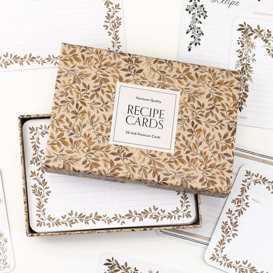 Floral Recipe Cards