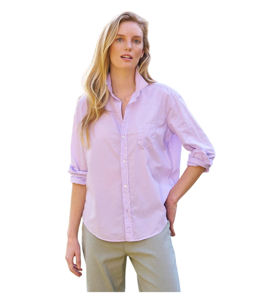 Eileen Woven Button Up - Lilac