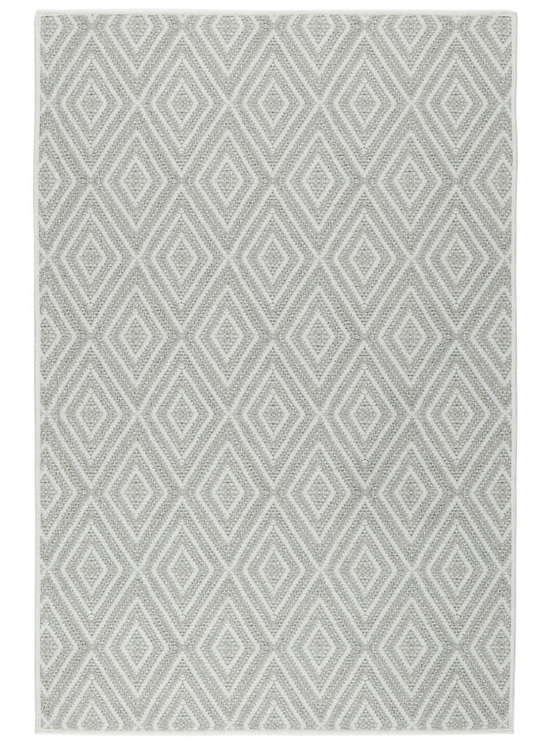 Diamond Platinum/White Machine Washable Rug 3x5
