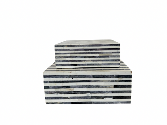 Grey Striped Bone Box