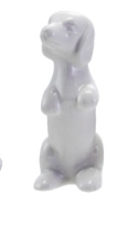 Stoneware White Dogs