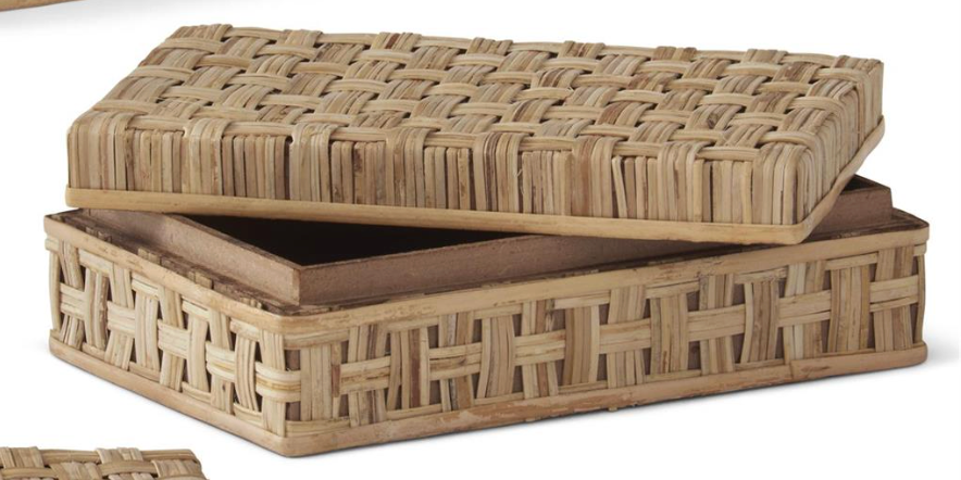 Basket Weave Cane Boxes
