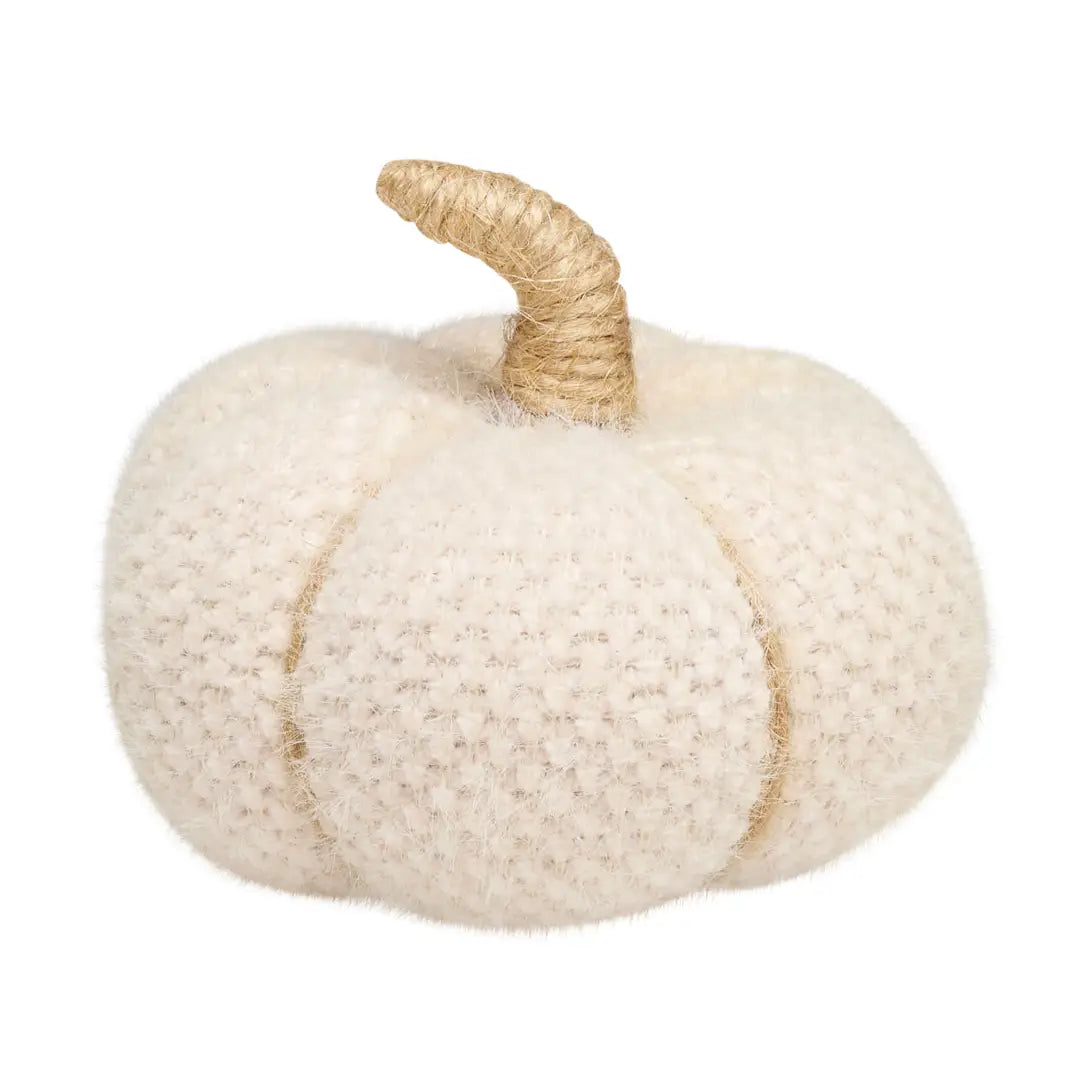 Small Cream Fuzzy Pumpkin