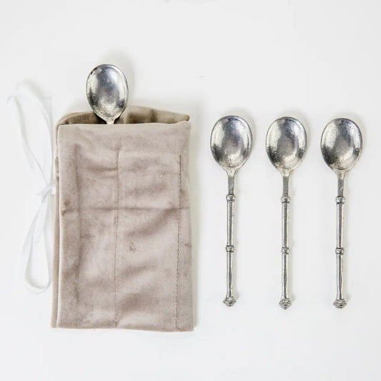 Tavola Appetizer Spoon Set of 4 With Pouch