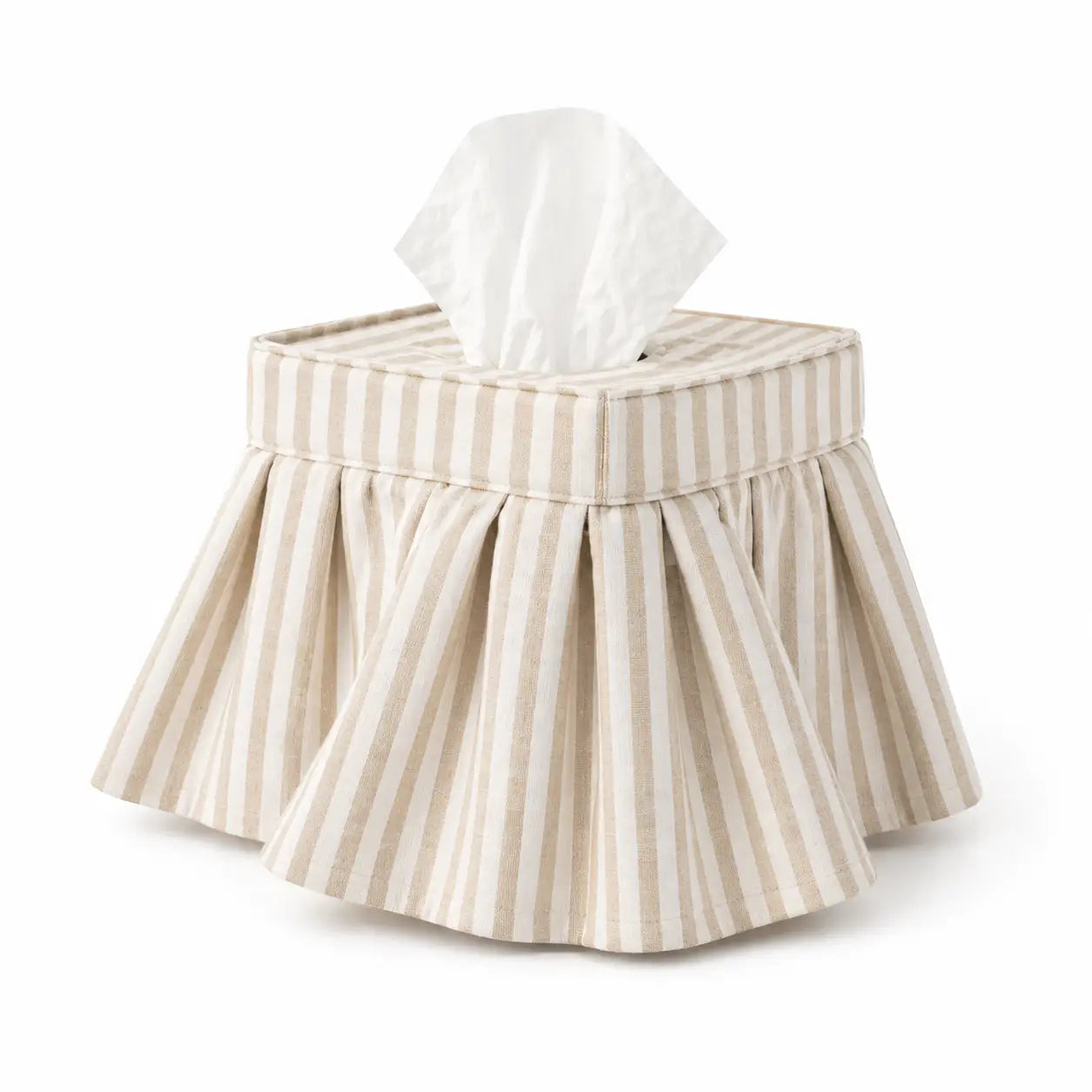 Linen Skirted Tissue Box Cover
