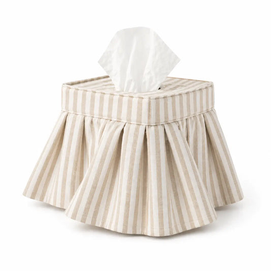 Linen Skirted Tissue Box Cover