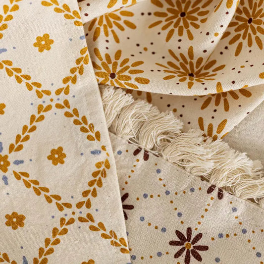 Vintage Floral Tea Towels Set of 3