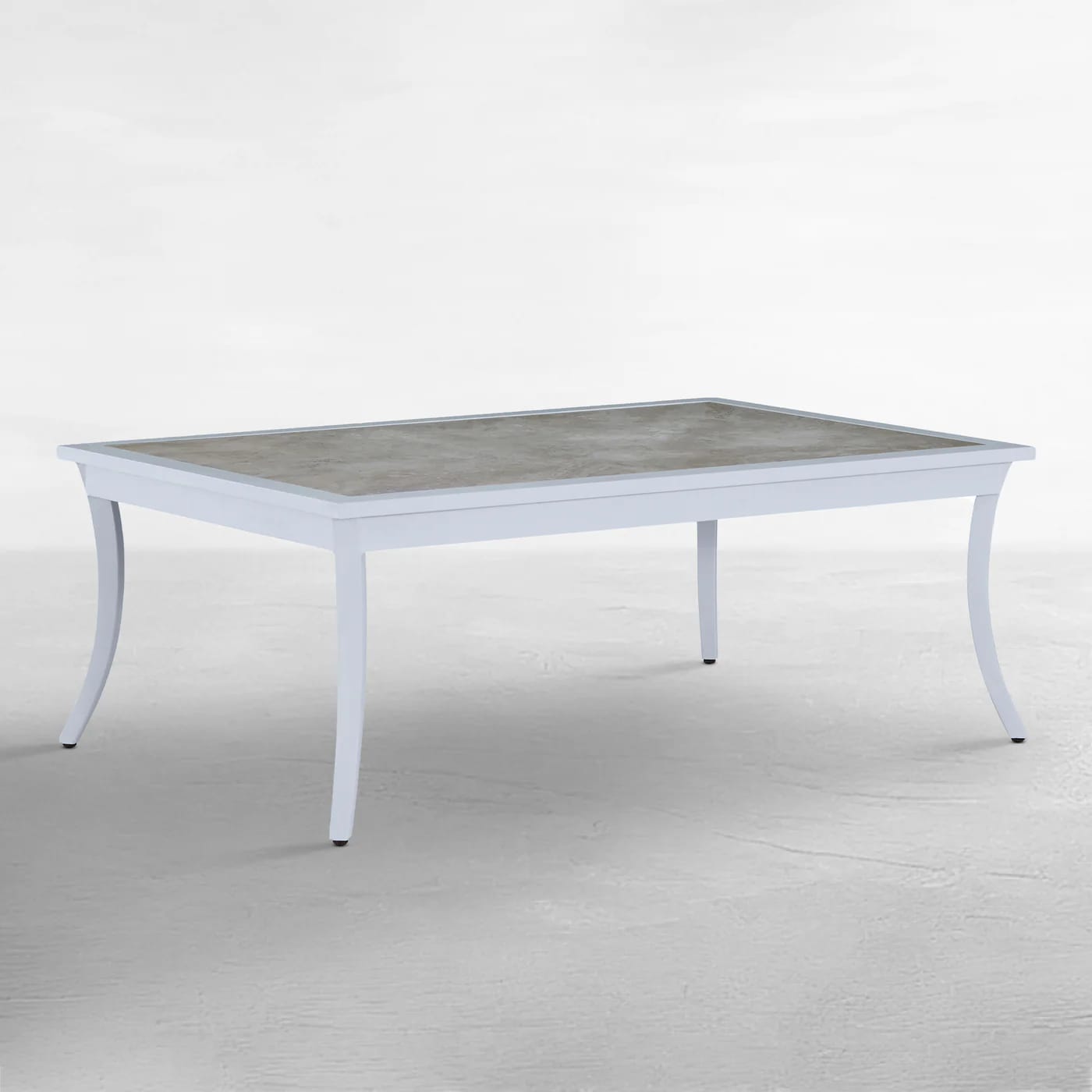 Bermuda Aluminum with Porcelain Top Rectangle Coffee Table