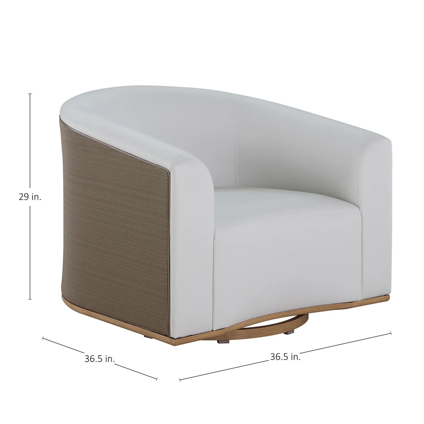 Tahoe Natural Weave Marine Grade Vinyl Swivel Lounge Chair