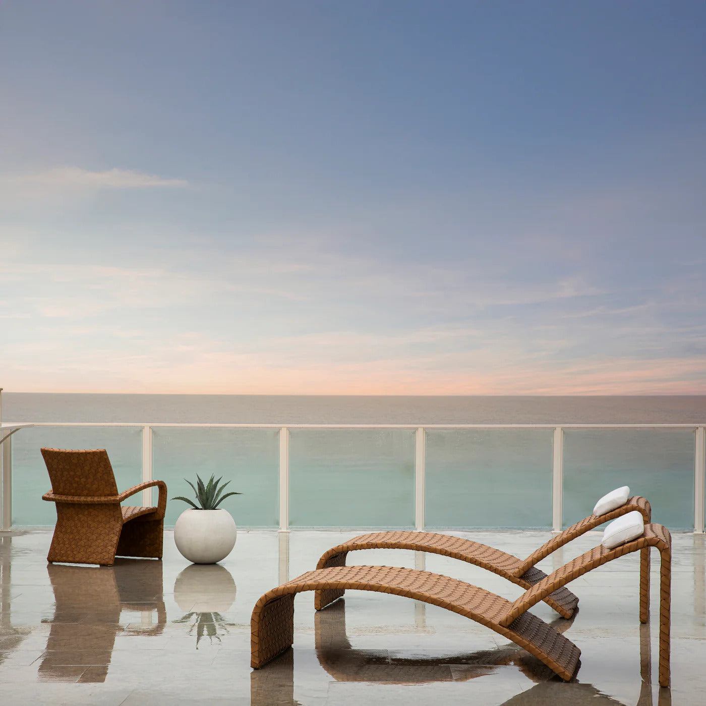 Venice N-Dura Resin Wicker Outdoor Adjustable Chaise Lounge