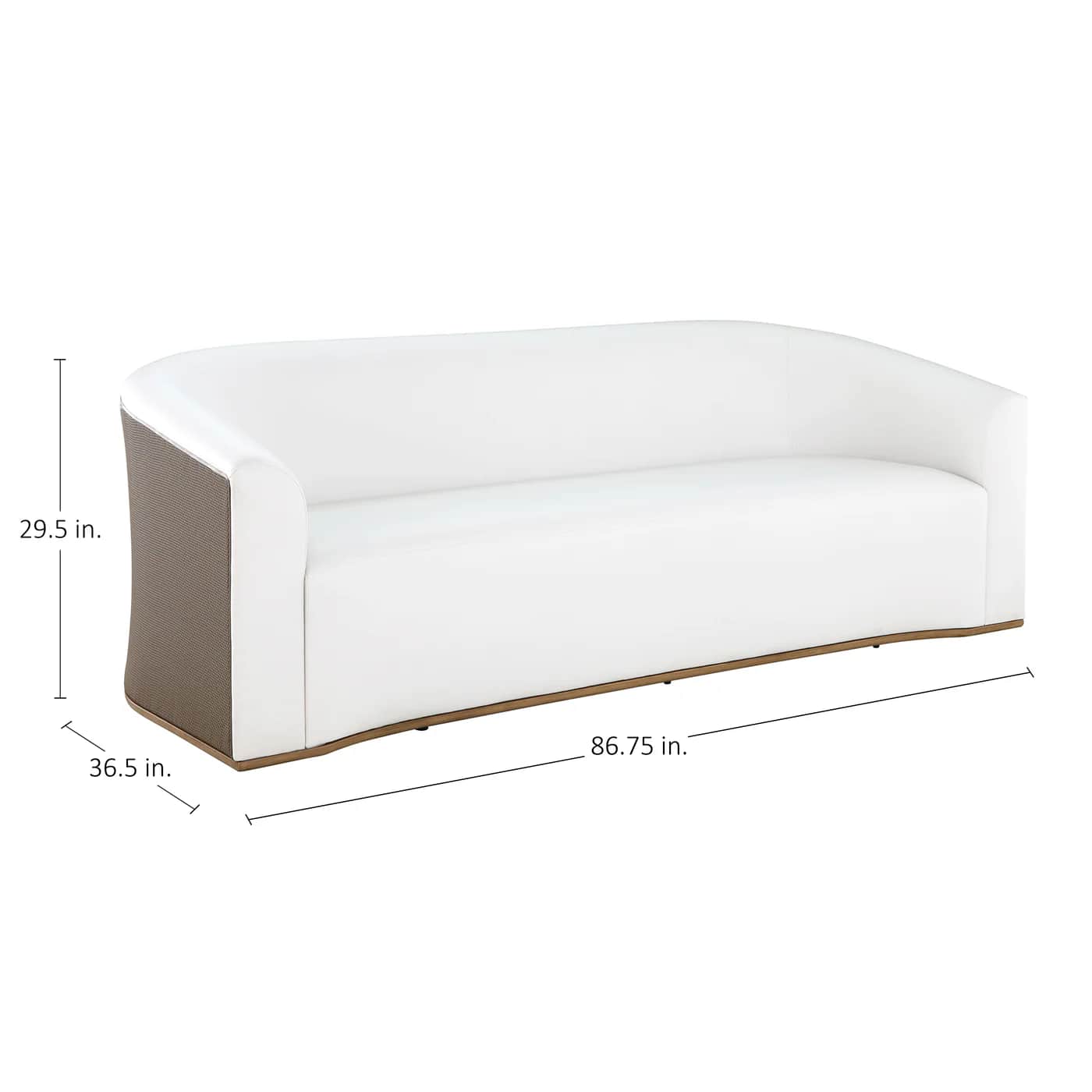 Tahoe Natural Weave Marine Grade Vinyl Sofa