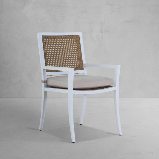 Bermuda Aluminum and Cane Arm Chair