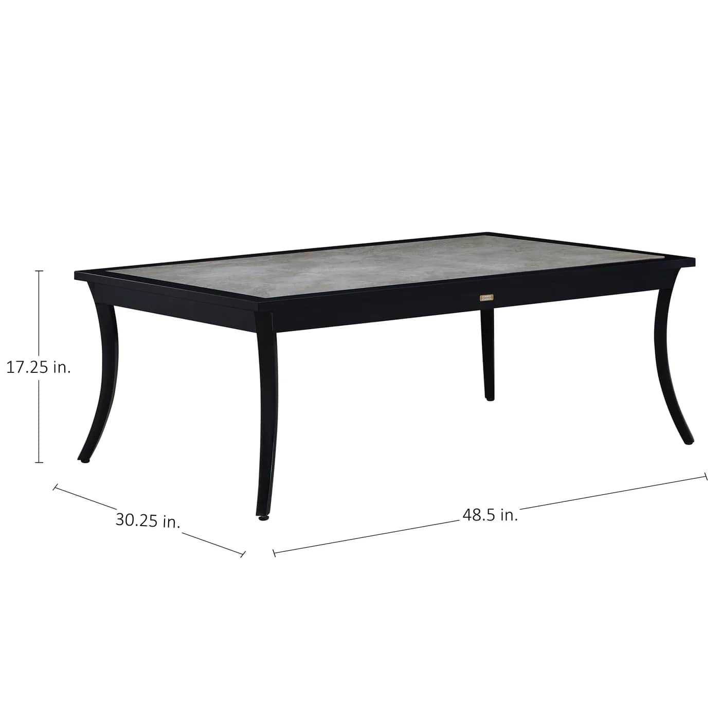Bermuda Aluminum with Porcelain Top Rectangle Coffee Table