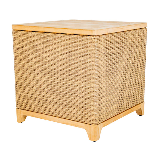 Chesapeake Storage End Table Natural Teak/Raffia