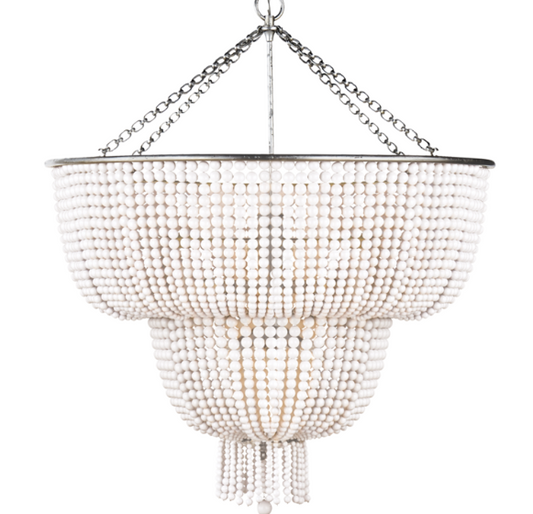 White Beaded Chandelier