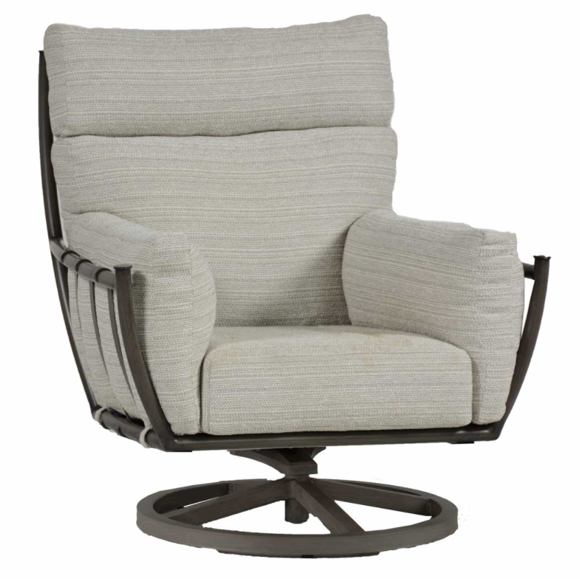 Majorca Aluminum Swivel Rocker Lounge Slate Grey