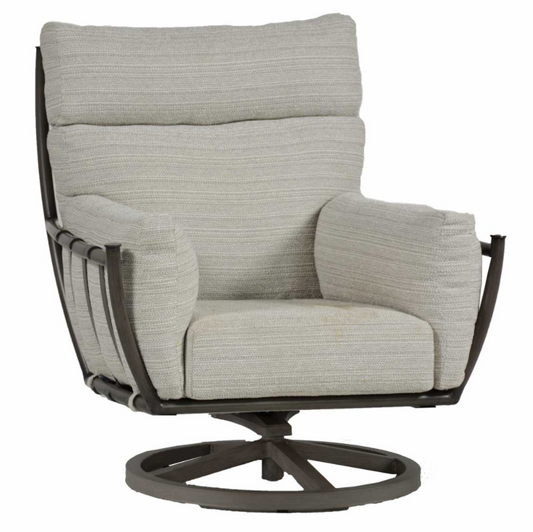 Majorca Aluminum Swivel Rocker Lounge Slate Grey