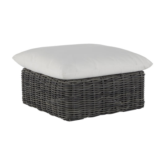 Montecito Woven Ottoman Slate Grey