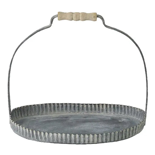 Rugged Tin Handle Tray