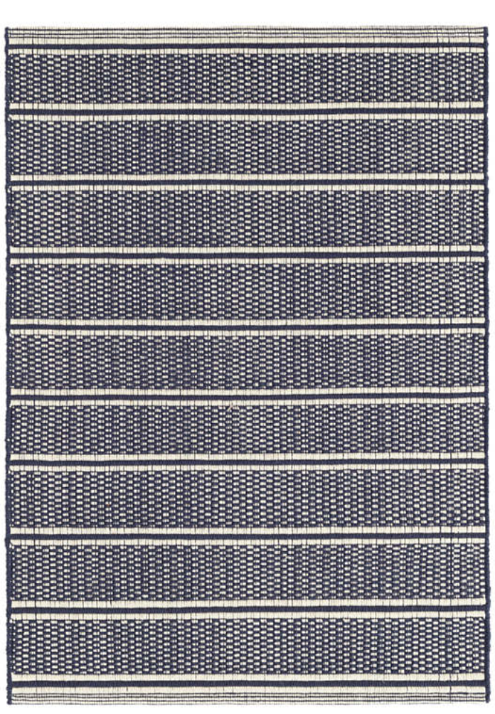 Archer Navy Woven Cotton Rug