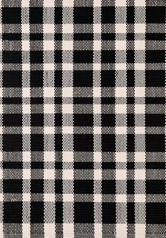 Tattersall Black In/Out Rug 2x3