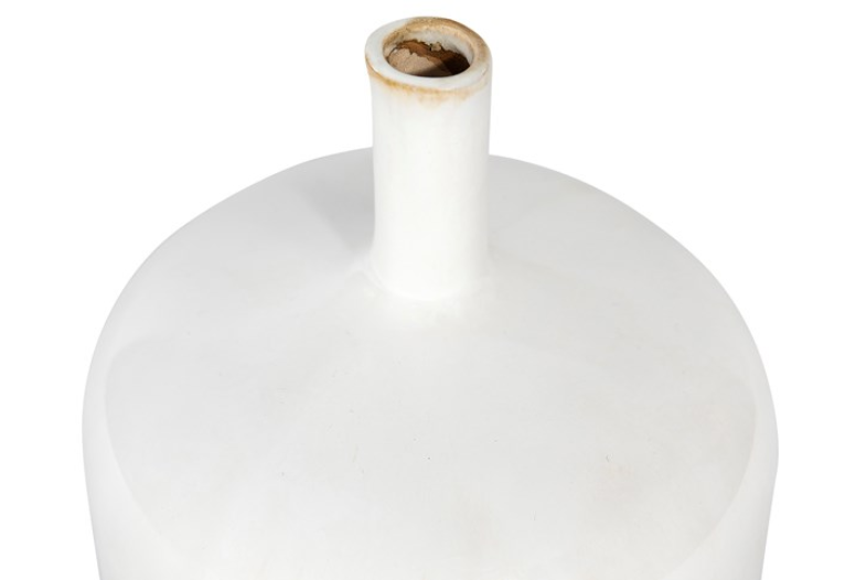 Small White Reactive Glaze Vase