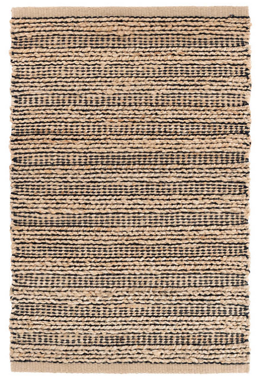 Simba Black Jute Rug 2x3